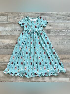 Jane + Jo Girls Holiday Houses Long Gown Size 4